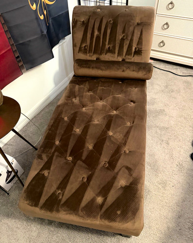 Brown tufted upholstered - tufted,